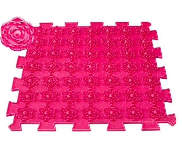 Ortek Masážna ortopedická podložka Puzzle "Mix" 9 prvkov Ružová