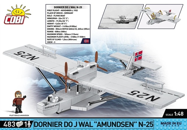 Cobi Historical Collection Dornier Do J Wal "Amundsen" N-25 1:48 483k