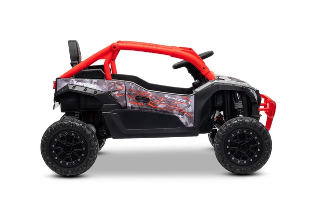 Elektrické autíčko Kawasaki TERYX KRX 1000 12V, červené, jednomiestne, odpružená zadná náp
