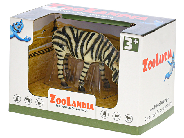 Zoolandia zebra/hroch 9,5-12cm v krabičke asst