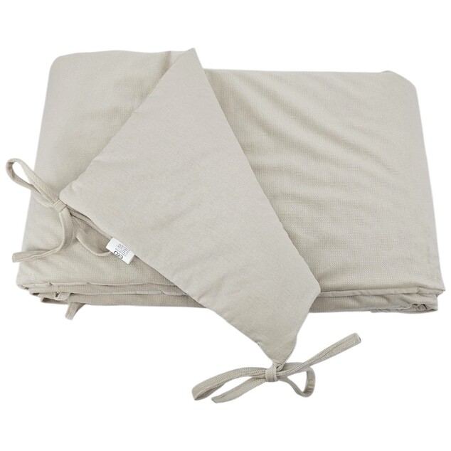 EKO Bettumrandung aus Baumwollsamt Light Beige 360cm