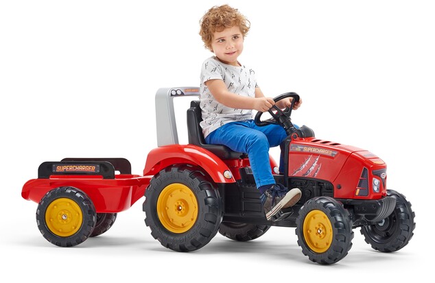 Falk Šliapací traktor 2020AB Supercharger červený