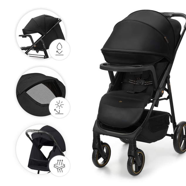 KINDERKRAFT Cărucior sport Trig 3 Tray Onyx Black