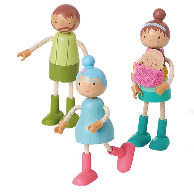 2Kids Toys Set mobilier cu familie 5 în 1