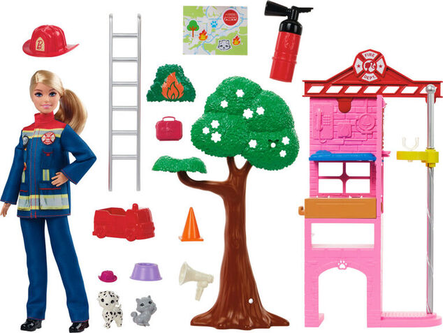 Mattel Barbie Hasičská stanica s bábikou