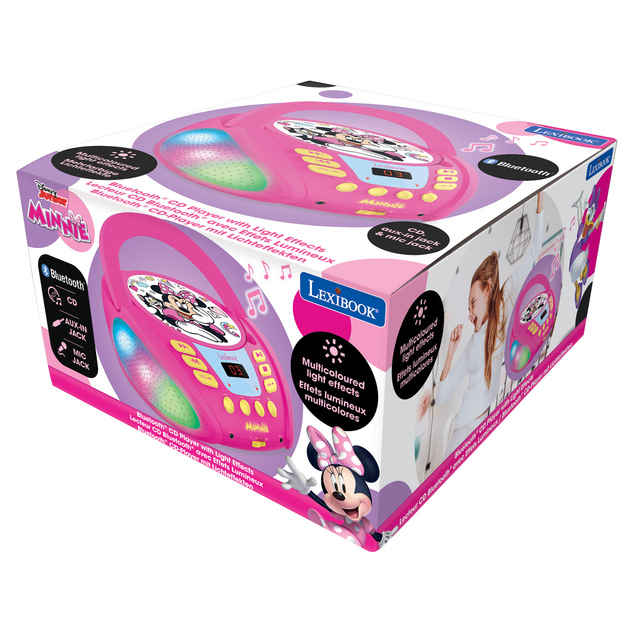 Lexibook Leuchtender Bluetooth-CD-Player Minnie Maus
