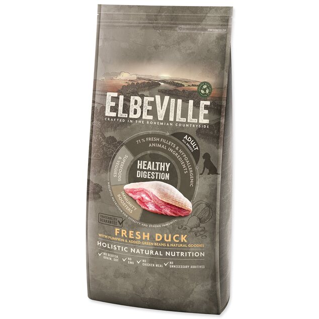 Krmivo ELBEVILLE Adult All Breeds Healthy Digestion Fresh Duck 11,4kg