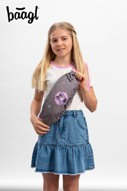 BAAGL SET 5 Skate Kuromi Grey: Rucksack, Federmäppchen, Sporttasche, Gürteltasche, Notebookhülle