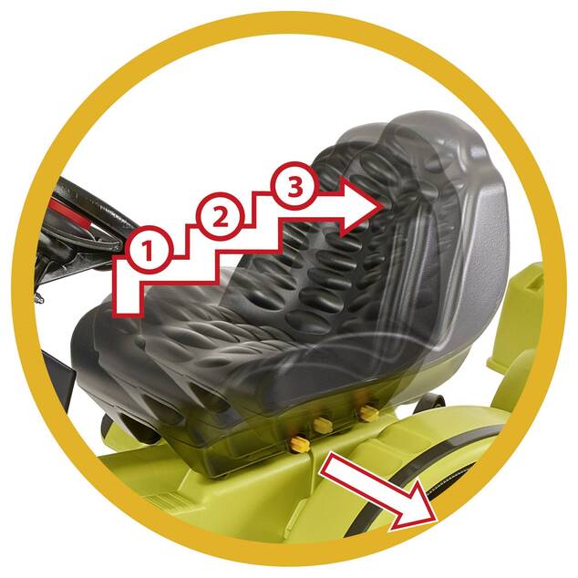 BIG Šliapací traktor CLAAS s lyžicou a vozíkom