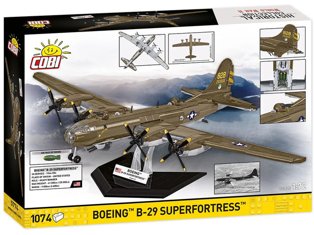 Cobi 5774 II WW Boeing B-29 Superfortress, 1:72, 1074 k