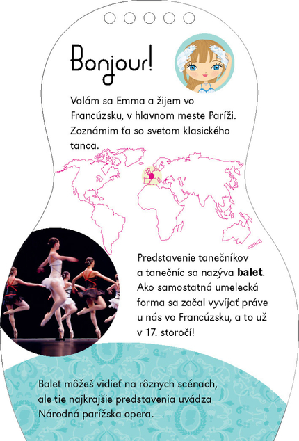 Obliekame baletky EMMA – omaľovánky