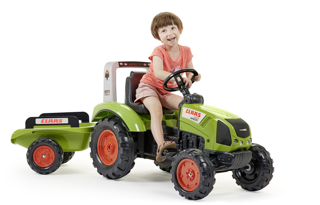 Falk Šliapací traktor 1040AB Claas Arion 430 s vlečkou