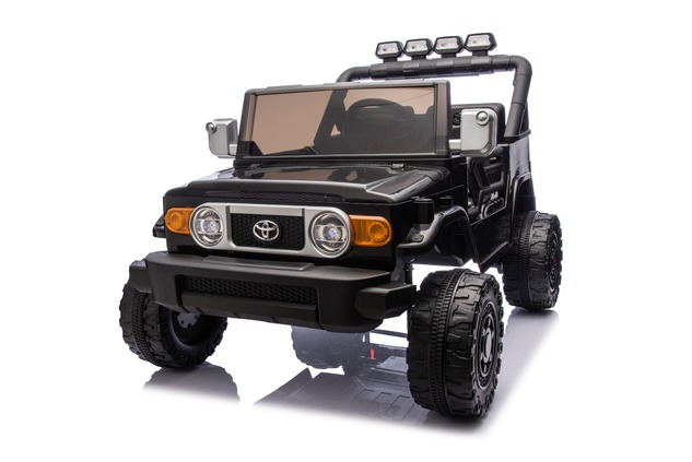 Elektrické autíčko Toyota FJ Cruiser XXL s pohonom 4x4, licencované (Dvojmiestne), čierne,