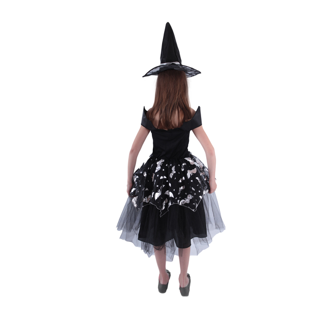 Kinderkostüm Hexe Fledermaus/Halloween (S)