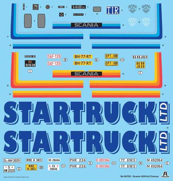 Model Kit truck 90762 - Scania 142H 6x2 Canvas (1:24)