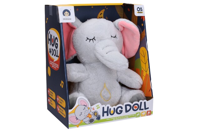 Elefante de peluche respirando con efectos 30 cm