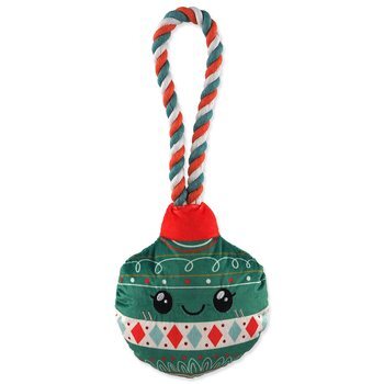 Dog Fantasy Winter Tale Spielzeug Weihnachtsdekoration mit Quietscher, grün 30cm