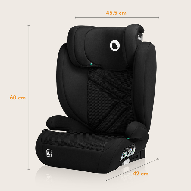 Lionelo Autosedačka Hugo i-Size (100-150 cm) Black Carbon