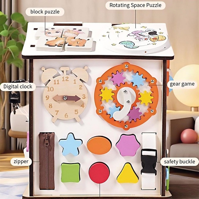 2Kids Toys Activity board Căsuță albă