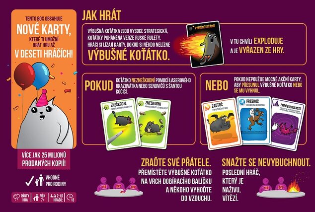 Výbušné mačiatka: Párty karty