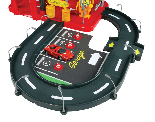 Bburago PLAY 1:43 Ferrari Race &amp; Play Parking Garage - 2 autíčka