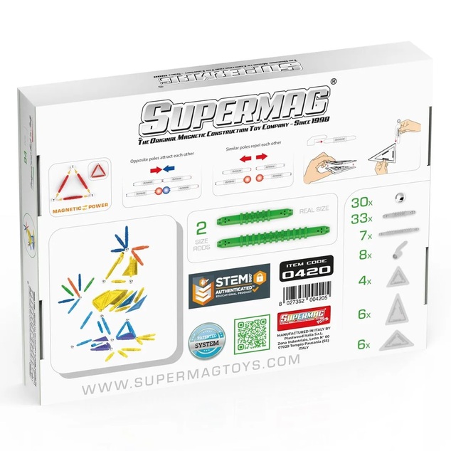 SUPERMAG magnetická stavebnica Life&amp;nature 100ks