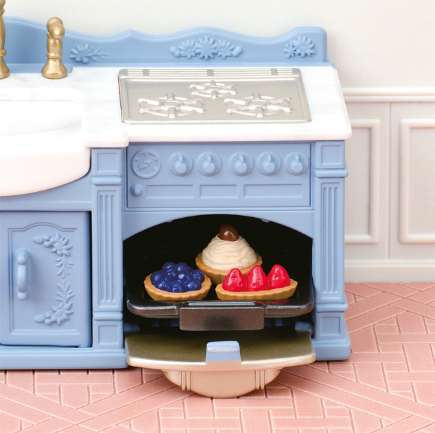 Sylvanian Families Möbel - elegantes Esszimmer mit Kamin