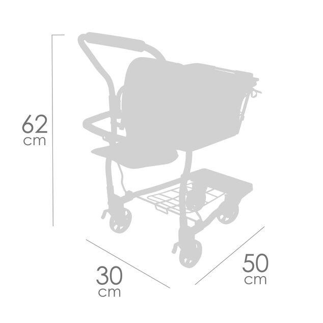 DeCuevas 52170 Carrello della spesa mobile 2 in 1 con frutta Honey 2026