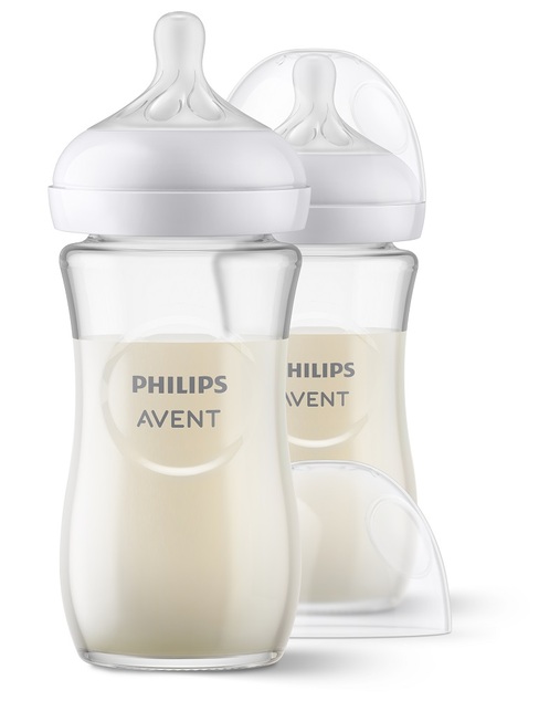 Philips AVENT Natural Response Glasflasche 240 ml, 1m+ 2 Stk