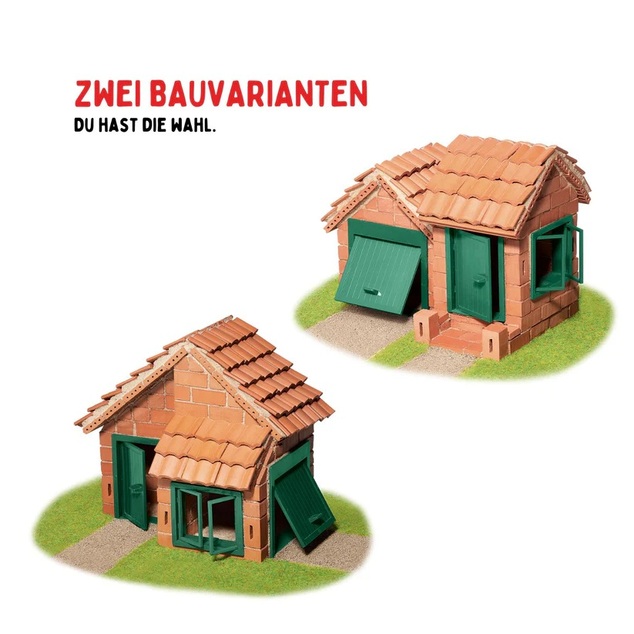 TEIFOC Baukasten Haus mit Ziegeldach 200 Teile