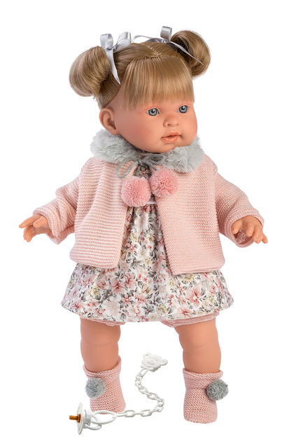 Llorens 422A ALEXANDRA - realistická bábika so zvukmi a mäkkým látkovým telom - 42 cm