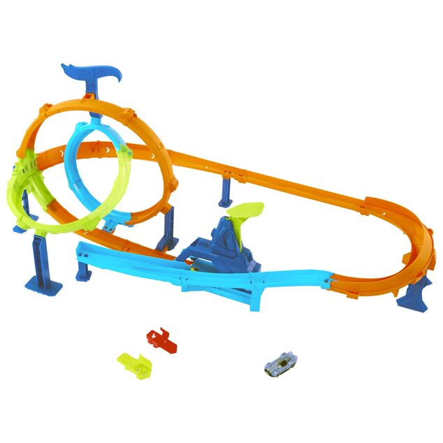 Mattel Hot Wheels Stunt Tracks Rapid Launch Cyclone