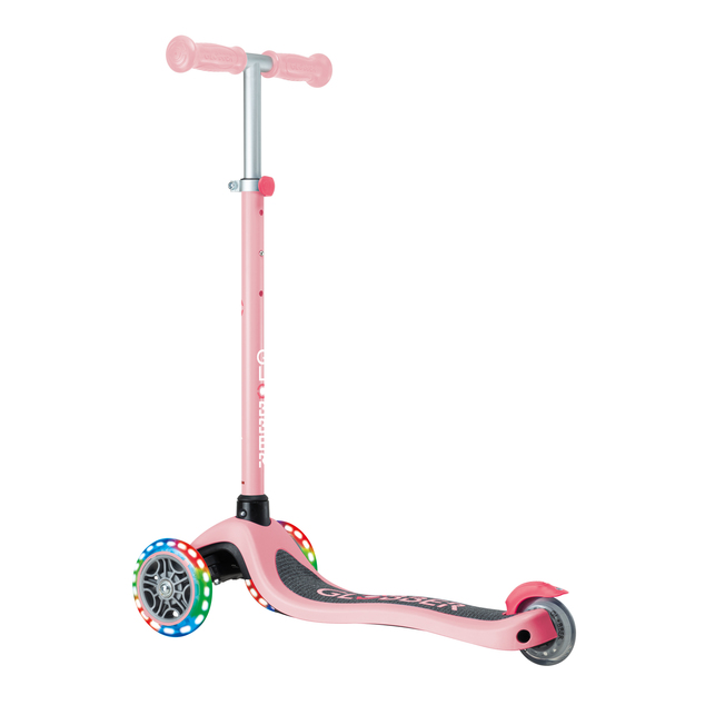 Globber detská trojkolesová kolobežka - Primo Lights V2 - Svietiace Kolieska - Pastel Pink
