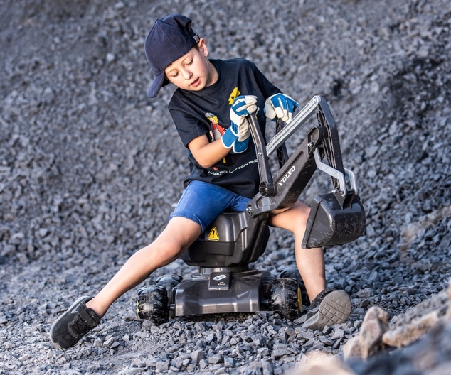 Rollytoys RollyDigger Pojazdný Otočný Bager Volvo šedý