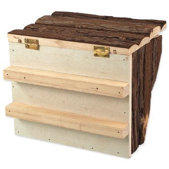 Heuraufe Kleintiere Wald Holz 20x15x17cm
