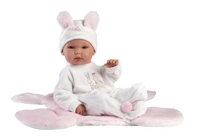 Llorens 63598 NEW BORN dievčatko - realistická bábika bábätko s celovinylovým telom - 35cm