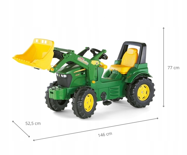 Rollytoys Farmtrac Šliapací traktor John Deere s predným nakladačom