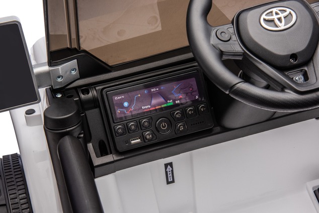 Elektrické autíčko Toyota FJ Cruiser XXL s pohonom 4x4, licencované (Dvojmiestne), biele,