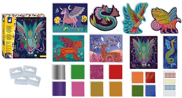 Janod Atelier Sada Maxi mozaika Fantastické zvieratá 7+
