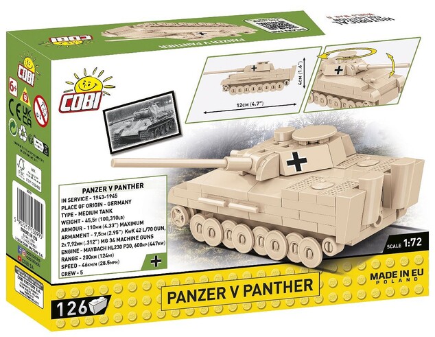 Cobi Panzer V Panther, 1:72, 140 k