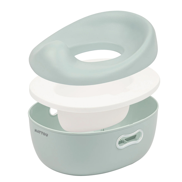 NATTOU Nočník učiaci 3v1 Potty Sage green