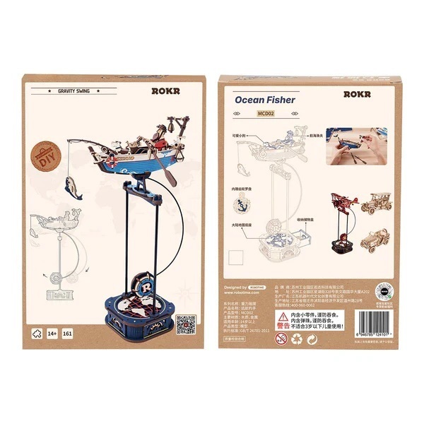 RoboTime 3D mechanická skladačka Rybárska loď s kyvadlom
