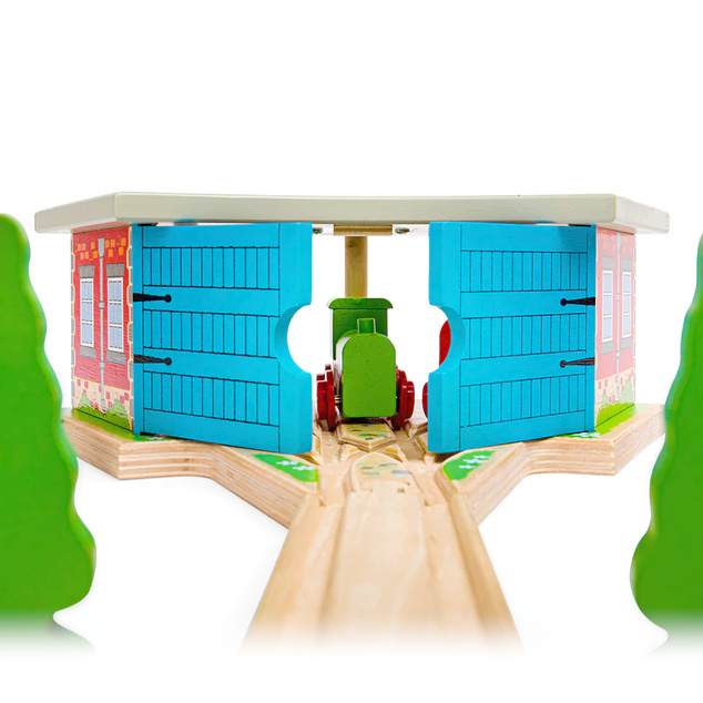 Bigjigs Rail Triple depo s vratima