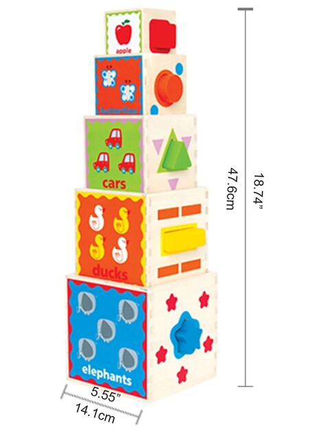Hape Kocky pyramída s vkladacími tvarmi