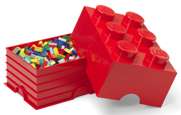 LEGO úložný box 6 - červená