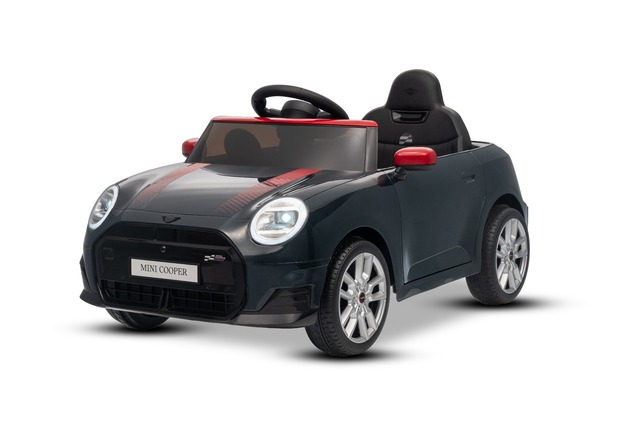 Elektrické autíčko BMW Mini Cooper 12V, čierne, USB Vstup s Bluetooth pripojením na MP3 Pr