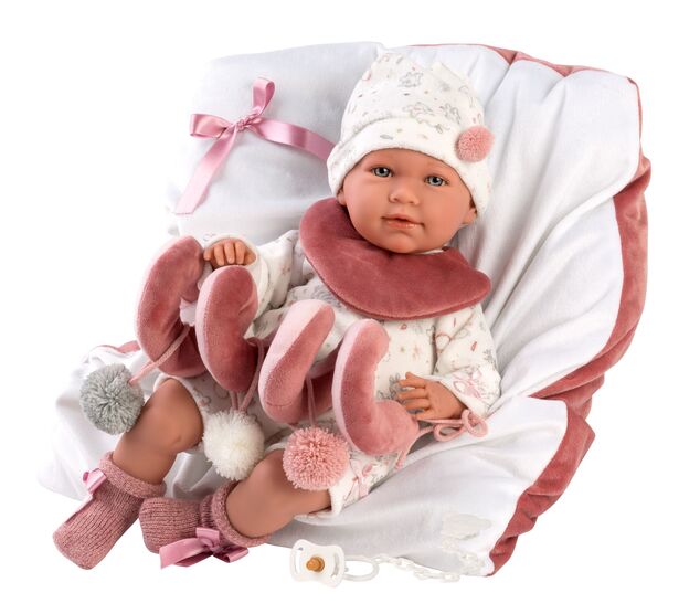 Llorens M740-26 oblečenie pre bábiku bábätko NEW BORN veľkosti 40-42 cm a podložka