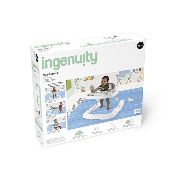 INGENUITY Chodítko 3v1 Step &amp; Sprout™ 6m+ do 12 kg