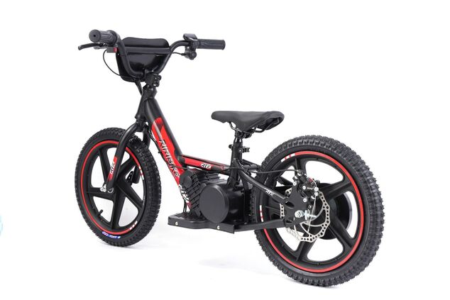 Gyermek elektromos futóbicikli RIRIBIKE RTX6 24V (16”), piros, Lítium akkumulátor, 250W Motor