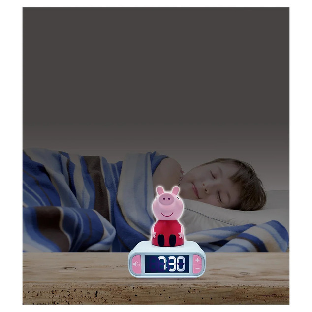 Wecker mit Nacht-3D-Licht - Peppa Wutz